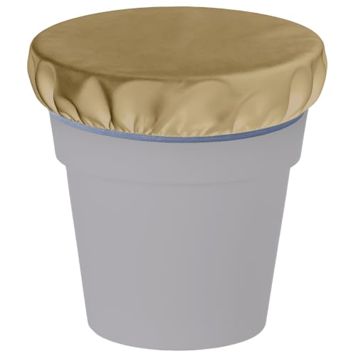 2-5 Gallon Horse Bucket Cover, Waterproof Horse Feed Bucket Cover, Lightweight and Easy to Use (Excluding Bucket, Khaki) - color: Khaki