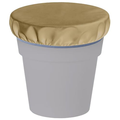 2-5 Gallon Horse Bucket Cover, Waterproof Horse Feed Bucket Cover, Lightweight and Easy to Use (Excluding Bucket, Khaki) - color: Khaki