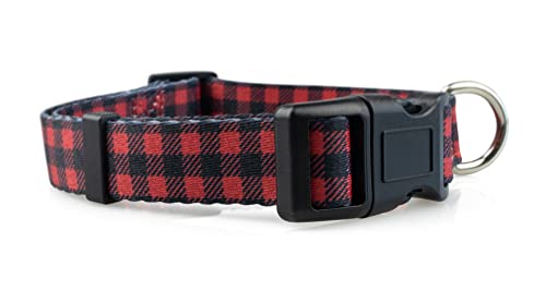 Limeloot Buffalo Plaid Dog Collar, Small - color: Buffalo Plaid, size: Small