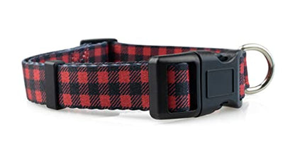 Limeloot Buffalo Plaid Dog Collar, Small - color: Buffalo Plaid, size: Small