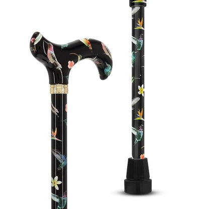 Royal RC Canes Walking Sticks for Men and Women - Stylish Designer Fashionable Adjustable Derby Canes - Lightweight Aluminum Cool Walking Sticks with HD Patterns - color: Black (Multicolor)
