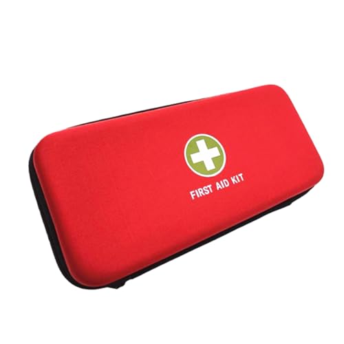 First Aid Hard Case Empty, Red EVA Medical Bag for Home Health, Emergency Responder, Camping Outdoors - color: Red LB