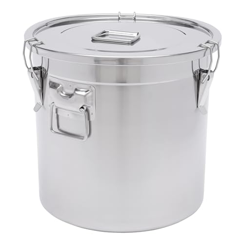 DYNAMI 8.7Gal 304 Stainless Steel Bucket Milk Can with Airtight Lid