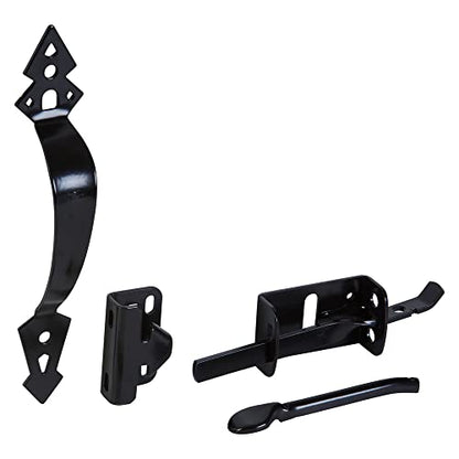 National Hardware Heavy Duty Gate Thumb Latch, Steel, Black - size: No Size