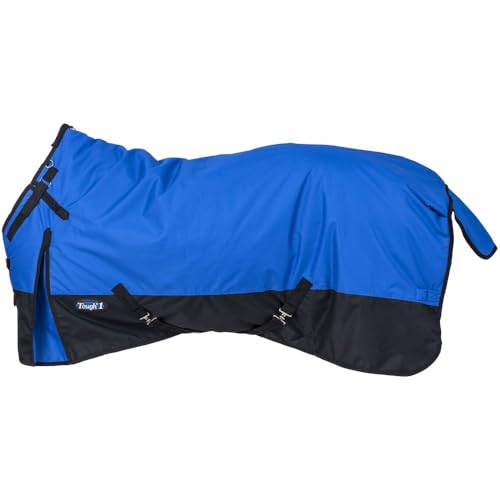 TOUGH1 600D Turnout Blanket with SNUGGIT, Royal Blue, 78-in - color: Royal, size: 78