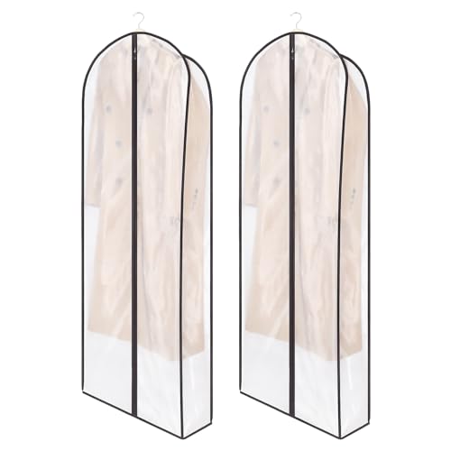 Zilink Fur Coat Storage Bags Dress Bags for Gowns Long 60 in, 2 Pack - size: 60"-2pcs