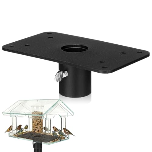Novabright Bird House Mounting Plate Flange for 1 Inch Bird Feeder Pole