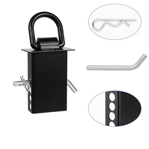 6Pcs Stake Pocket D Rings Trailer Tie Down with Hitch Pin 2” x 4” 12000lbs Heavy Duty