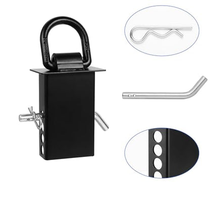 6Pcs Stake Pocket D Rings Trailer Tie Down with Hitch Pin 2” x 4” 12000lbs Heavy Duty