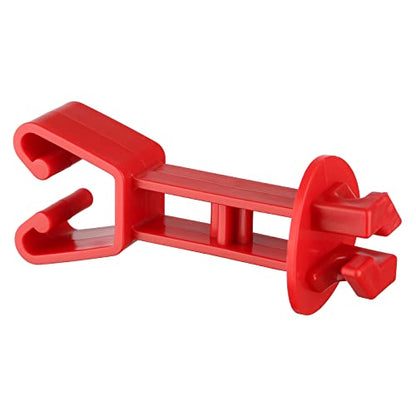 25-Pack Electric Fence Chain Link Extended Insulators, Red - color: Red