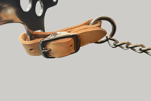 HILASON Leather Hackamore Bit Adjustable Fleece-Lined Noseband
