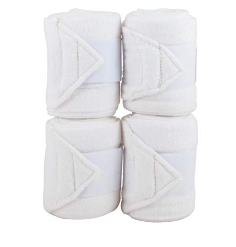 Horse Fleece Bandages/Polo Wraps/Stable Wraps Equestrian Leg Wraps Set of 4 TACK Equestrian Boots Protection (Maroon)