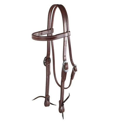 Billy Royal Oiled Hermann Oak Leather Browband Headstall | Supreme Horse Equine Gear Handcrafted | Size Large Horse