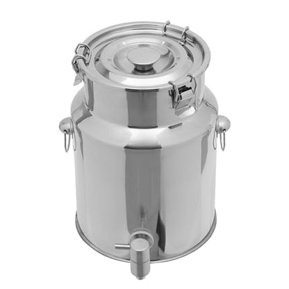 10L/2.64Gal Milk Can with Faucet, Stainless Steel Milk Can with Lid Milk Jug Milk Transport Container Wine Pail Bucket Bottle Stainless Steel Milk Bucket with Sealed Lid for Grain Wine Liquid