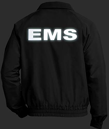 Smart People Clothing EMS economy jacket, REFLECTIVE logo fleece lining Emergency Medical - color: Black, size: Medium