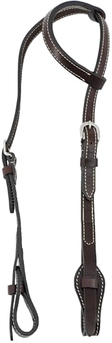 Jeereal Western Working Tack Quick Change Browband Headstall Adjustable Bridle for Ranch Riding, Training & Shows - Premium Oiled Harness Leather - color: Dark Coffee