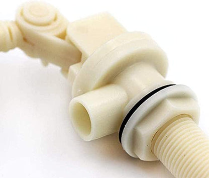 Float Valve 1/2" Shut Off Plastic Water Float Valve, Water Float Valve with Adjustable Arm Stable Water Float Ball Valve for Horse Cattle Goat Sheep Pig Dog Farm Supplies 2 Pack