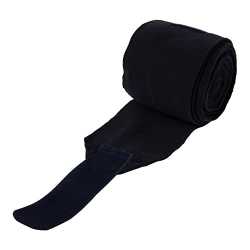 Huntley Equestrian Polo Wraps for Horses Protective Leg Support Bandage, Training, Exercising & Turnout - Pack of 4 - Navy - color: Navy