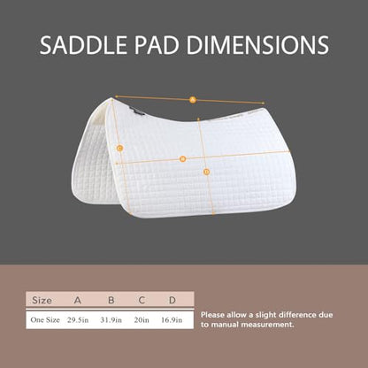 Harrison Howard All-Purpose Square Quilted Western Saddle Pad Breathable, Shock-Absorbing Saddle Pad Comfortable Fit for Horses