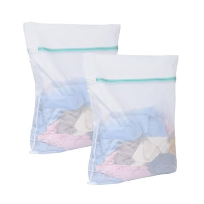 OTraki Mesh Laundry Bag for Delicates 20x24 inch Mesh Wash Bag for Washing Machine Zippered Net Laundry Bag for Bra Underwear College Dorm Home Don't Drying, Melting 140-176℉ White - size: 20 x 24 inch