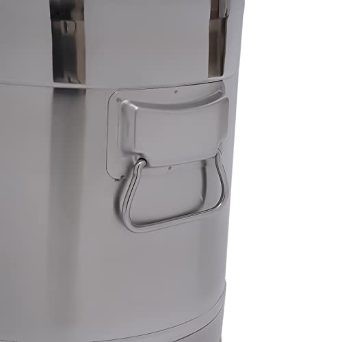 28L/7.4Gallon Stainless Steel Milk Can with Spigot, Heavy Duty Milk Jug Wine Pail Bucket Bottle Liquid Container Storage for Grain Wine Liquid,Stainless Steel Sealed Tank