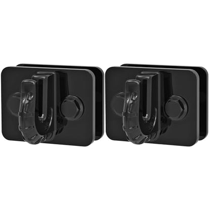 Insaga 3/8" Tractor Bucket Hooks - 2 Pack Forged Steel Bolt-On Grab Hooks - color: Black-2Pack