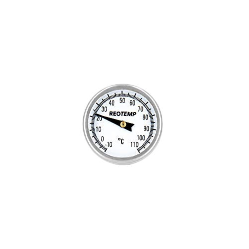 REOTEMP K79-7 Pocket Thermometer, Waterproof, 5" Stem, 1" Dial (-10 to 110 Celsius) - size: -10 to 110 Celsius