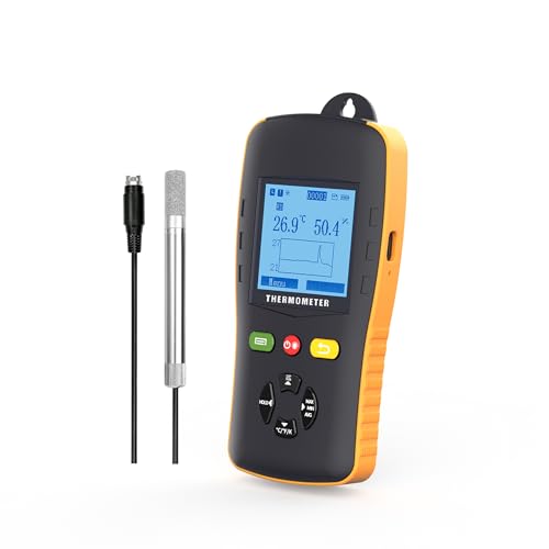 Tzone Wet Bulb Thermometer Dew Point Meter Temperature Humidity Data Logger