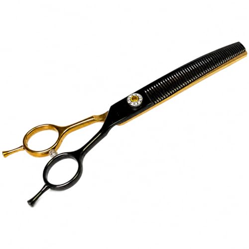 7" Curved Thinner Dog Scissor, Curved Blender Scissors, 48 Teeth - size: Curved Blender