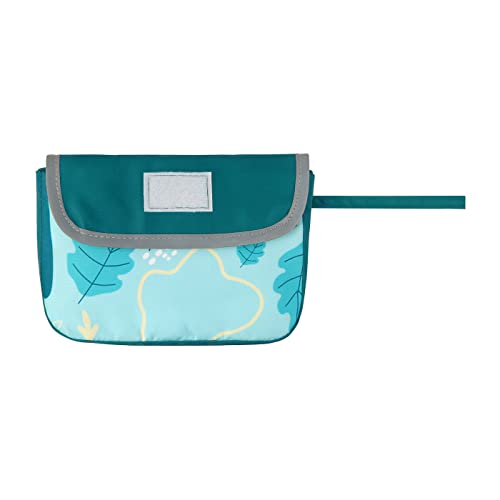 HDE 2-in-1 Reversible Dog Raincoat Hooded Poncho Rain Jacket Teal Dino M - color: Dinosaurs, size: Medium
