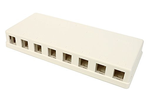 RiteAV Surface Mount Box 8 Port for Cat5e Jacks Blank