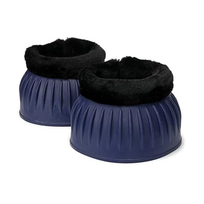 Shires ARMA Fleece Trim Bell Boot (Navy, Pony) - color: Navy, size: Pony