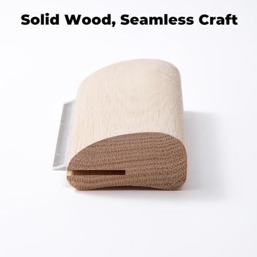 Pug Brush for Shedding, Wooden Handle Short-Hair Grooming Comb