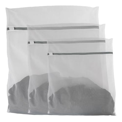 3 Pcs Premium Fine Mesh Laundry Bags, 3 Small 9 x 12 Inches Durable Laundry Wash Bags with Sturdy Zipper for Delicates, Laundry Bag for Delicates, Garment Bag for Washing Machine (3 Small) - size: Small