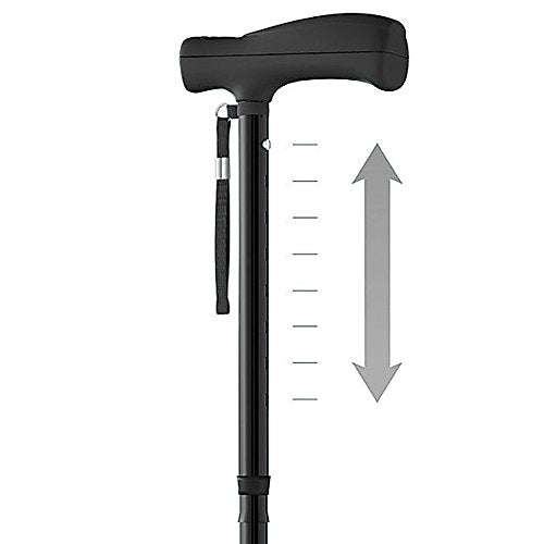 HurryCane Freedom Edition Foldable Walking Cane with T Handle - color: Blue, size: 1 Count (Pack of 1)