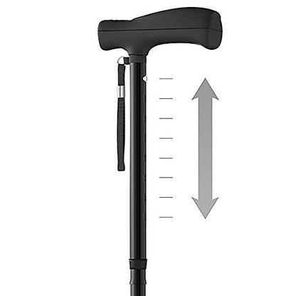 HurryCane Freedom Edition Foldable Walking Cane with T Handle - color: Blue, size: 1 Count (Pack of 1)