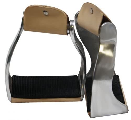 Showman Lightweight Twisted Aluminum Stirrups w/Wide Rubber Grip Tread