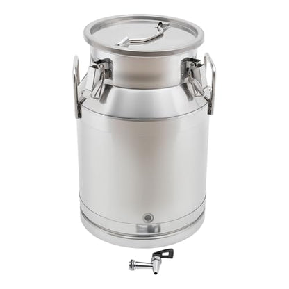 Stainless Steel Milk Can,30L Milk Bucket Wine Pail Bucket With Faucet,Milk Can Tote Jug for Milk Wine Liquid Storage Container (8 Gal / 30 L With Faucet) - size: 8 Gal / 30 L With Faucet
