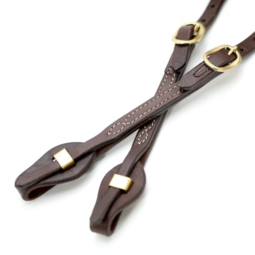 Jeffers LuxeLeather Heavy Oiled Leather Western Horse Headstall, Adjustable Harness Leather Bridle Tack for Riding, Training, Ranch, and Equestrian Use