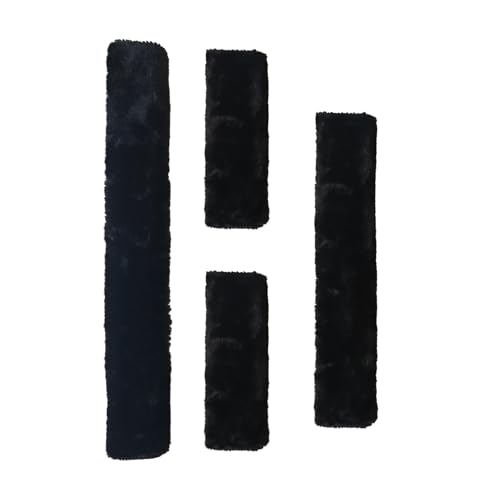 Soft Fleece Halter Covers for Horses BNC Series (4-Piece, Black) - color: Black