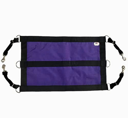 Majestic Ally 1200D 29"x19" Horse Stall Guard with Replaceable and Adjustable Length Straps and Replaceable Hardware (Purple Black) - color: Purple black