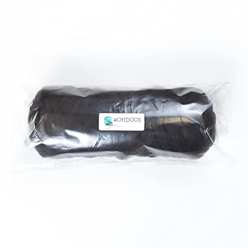 Natural Wool Bulk roving Yarn, 2 lb. Best Wool Spinning,Giant arm Knitting, Felting, Chunky Blankets Tapestry thow XXL Plaid un-Dyed. (Dark Chocolate, 2 lb) - color: Dark Chocolate, size: 2 lb