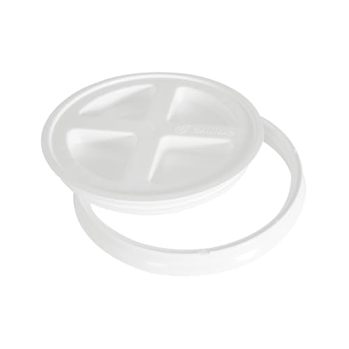 Vittles Vault Gamma Seal Lid for 3.5 to 7 Gallon Buckets, Airtight - color: White, size: Fits 3.5, 5, 6, & 7 Gallon Buckets