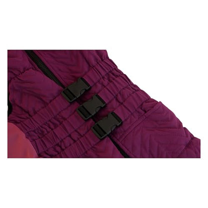 Warm Dog Coat Double Layers Dog Vest, 4 Legs Covered Windproof Waterproof Reflective, Purple XS - L - color: Purple, size: XS (back 9.5")