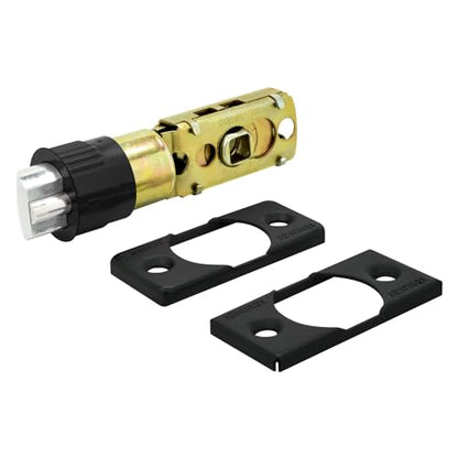 "Nuk3y 6 Way Adjustable Door Latch Bolt (Black, Deadlatch)" - color: Black, size: Deadlatch