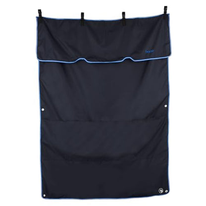 HORZE Ella Equestrian Horse Show Stall Guard with 3 Pockets | 73" x 54" - Peacoat Dark Blue - One Size
