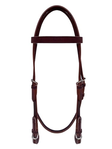 CHALLENGER Latigo Leather Western Bridle with Roller Adjustable Horse Headstall 78JBridle - color: Latigo Plain, size: Pony