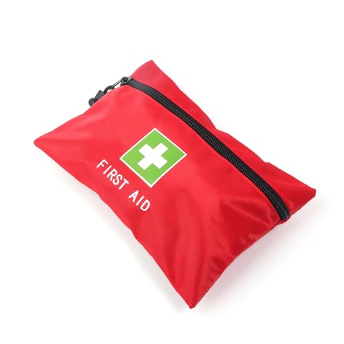 Red Emergency Bag First Aid Small Empty Travel Rescue Pouch First Responder Storage Medicine Pocket Bags for Car Home Office Kitchen Sport Ourdoors Bag Only (6x4.3) - style: 6x4.3inch
