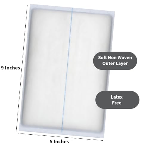 Vakly ABD Pads 5x9 Sterile (50 Pack) – Abdominal Combine Gauze Pads, Extra High Absorbency Non-Adherent Wound Dressing for Heavy Drainage & First Aid, Individually Wrapped