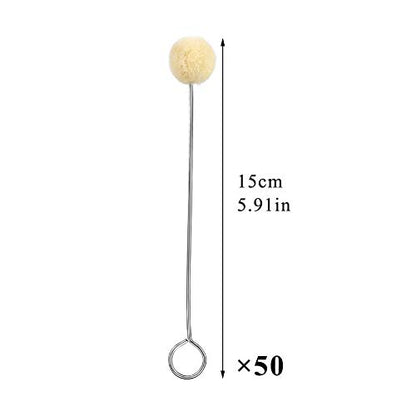 BUTUZE 50 Pcs Wool Daubers, Wool Daubers for Leather Dye - size: 50 Pcs